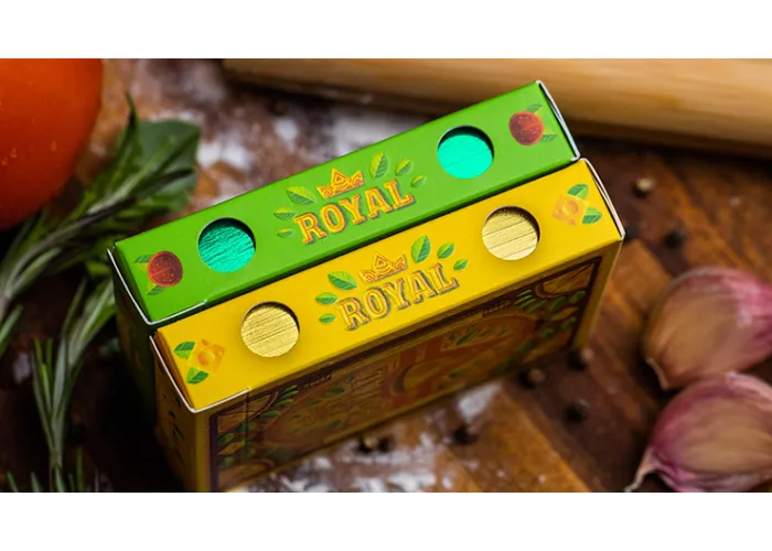 The Royal Pizza Palace (Gilded) Playing Cards Set by Riffle Shuffle