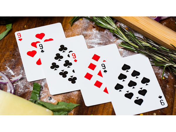 The Royal Pizza Palace (Gilded) Playing Cards Set by Riffle Shuffle
