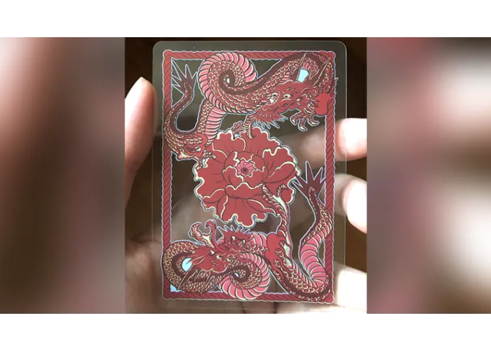 Dragon Transparent Playing Cards (Fire Red)