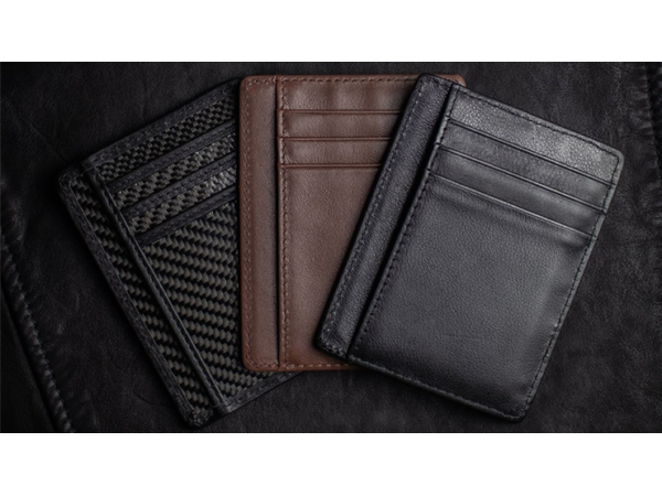 Limited Edition Shadow Wallet Bourbon Tan Leather (Gimmick and Online Instructions) by Dee Christopher and 1914