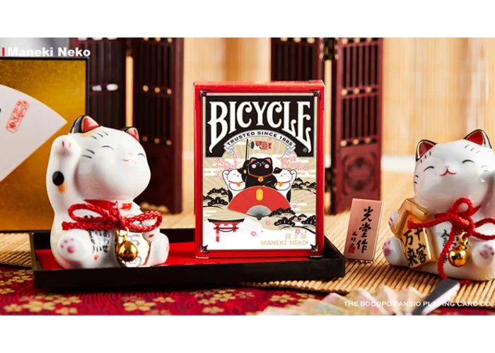 Bicycle Maneki Neko (RED) Playing Cards by Bocopo