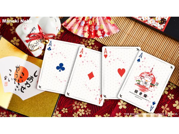 Bicycle Maneki Neko (RED) Playing Cards by Bocopo