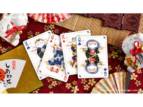 Bicycle Maneki Neko (RED) Playing Cards by Bocopo