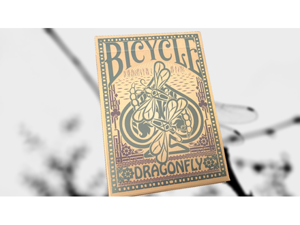 Gilded Bicycle Dragonfly (Tan) Playing Cards