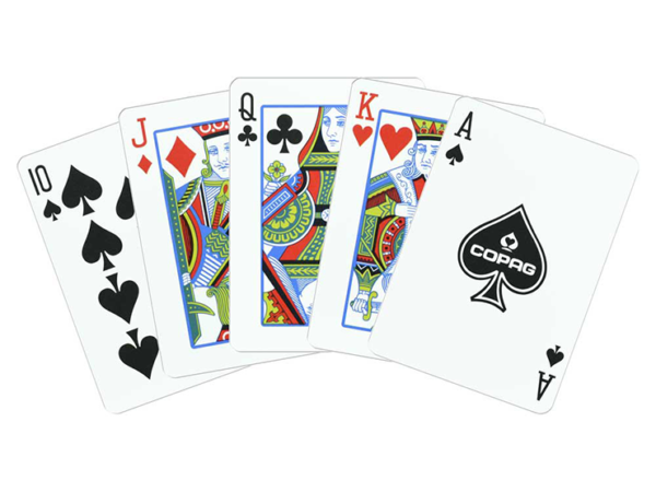 Copag 1546 Plastic Playing Cards Poker Size Regular Index Orange/Brown Double-Deck Set