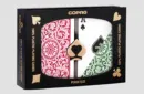 Copag 1546 Plastic Playing Cards Poker Size Regular Index Green and Burgundy Double-Deck Set – Image 1