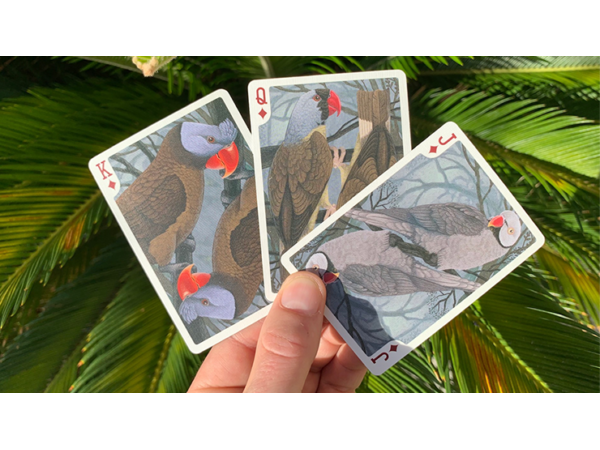 Gilded Bicycle Parrot Extinct Playing Cards
