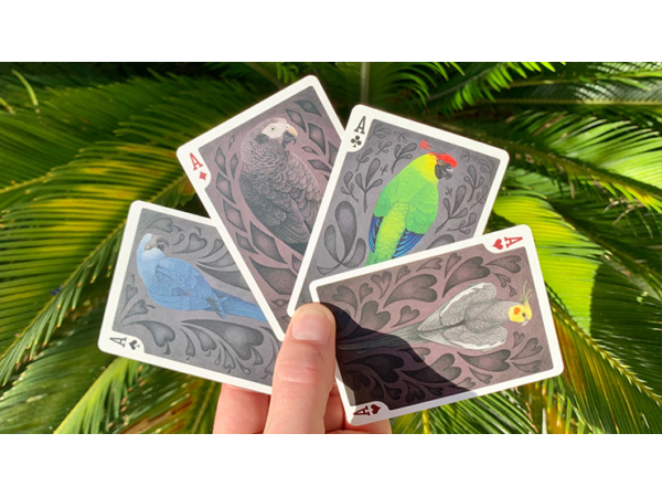 Gilded Bicycle Parrot Extinct Playing Cards
