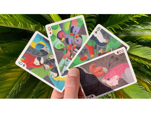 Gilded Bicycle Parrot Extinct Playing Cards