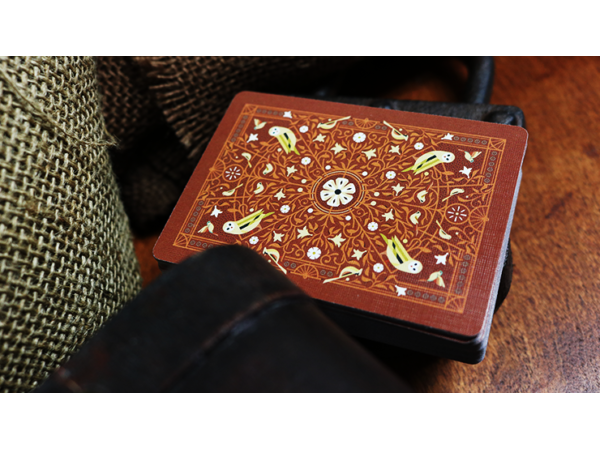 Bicycle Aviary (Orange) Playing Cards