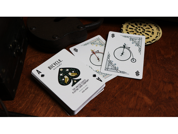 Bicycle Aviary (Orange) Playing Cards