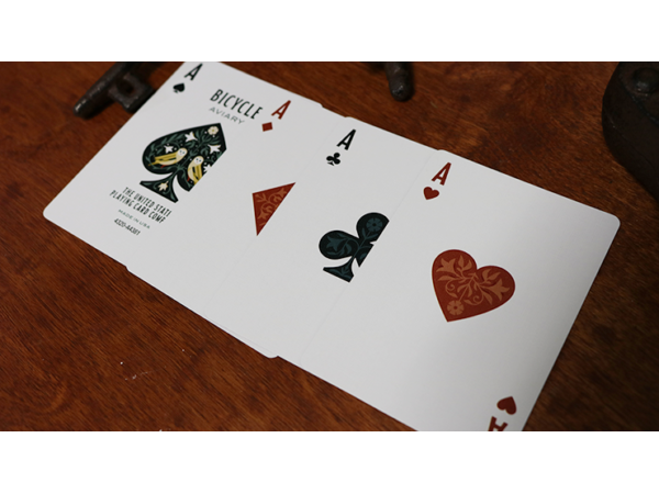 Bicycle Aviary (Orange) Playing Cards