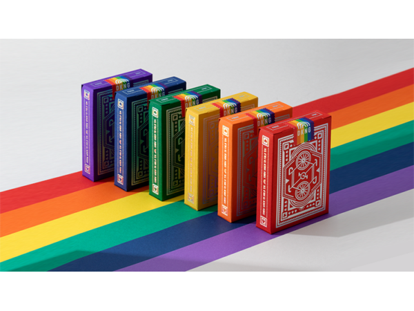 DKNG Rainbow Wheels (6 Seater Box Set) Playing Cards by Art of Play