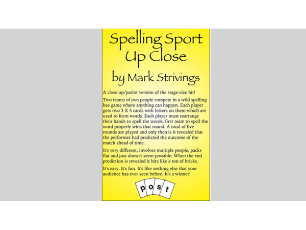SPELLING SPORT CLOSE -UP by Mark Strivings - Trick
