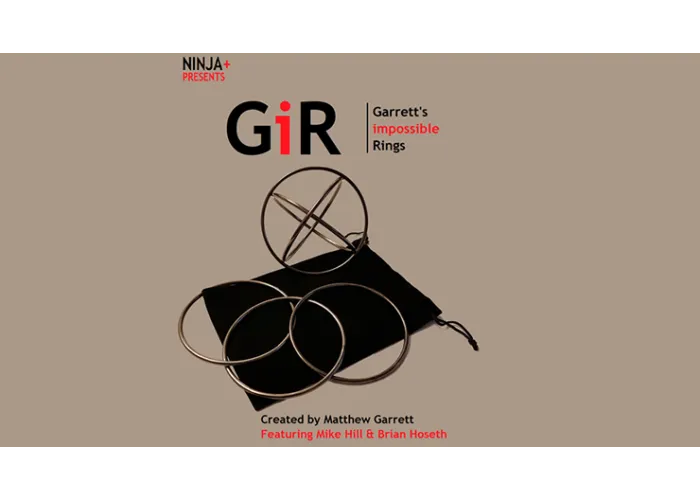 GIR Ring Set BLACK CHROME (Gimmick and Online Instructions) by Matthew Garrett
