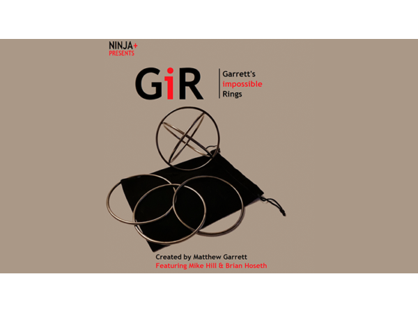 GIR Ring Set BLACK CHROME (Gimmick and Online Instructions) by Matthew Garrett