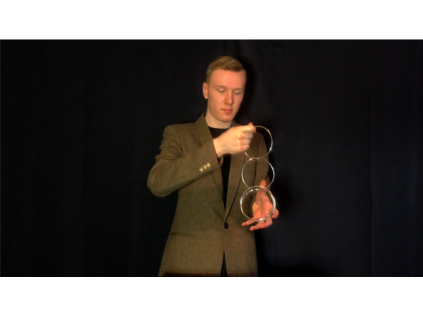 GIR Ring Set BLACK CHROME (Gimmick and Online Instructions) by Matthew Garrett