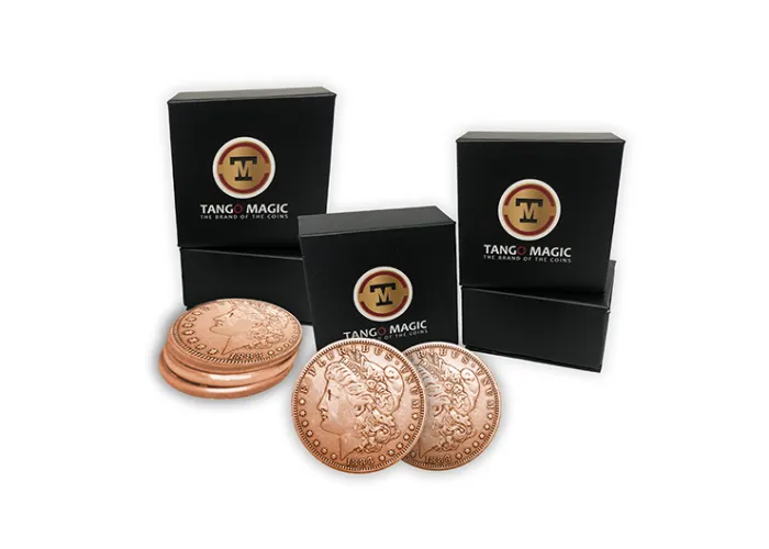 Copper Morgan TUC plus 3 Regular Coins (Gimmicks and Online Instructions) by Tango Magic