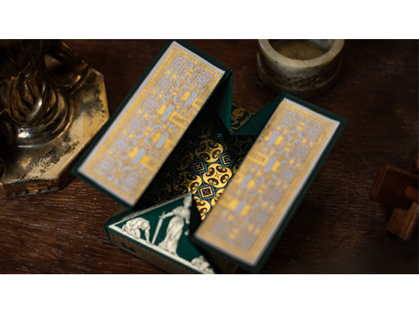 Gilded Limited Edition 2020 National Playing Card Deck Pandora's Box (Green & Gold) (Disease) by Seasons Playing Card