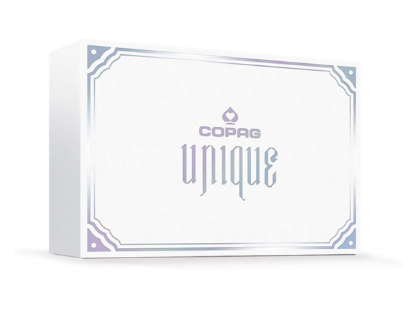 Copag Unique Plastic Playing Cards Poker Size Regular Index Black and Gold Double-Deck Set