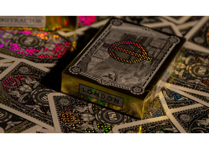 London Diffractor Gold Playing Cards