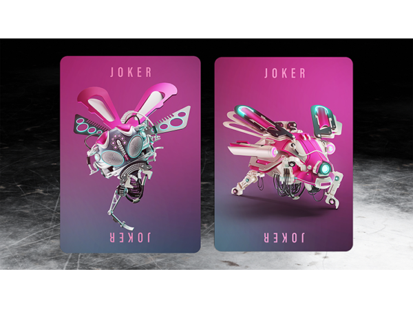 Gilded Fushia Bicycle Cybershock Playing Cards