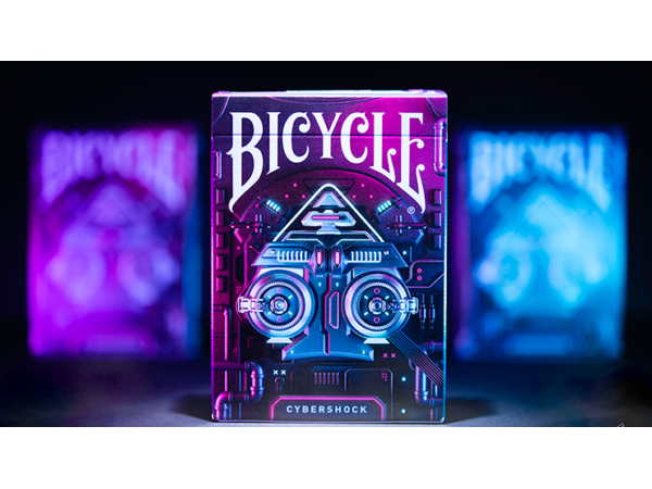 Gilded Fushia Bicycle Cybershock Playing Cards