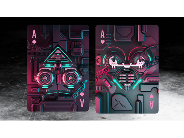 Gilded Fushia Bicycle Cybershock Playing Cards