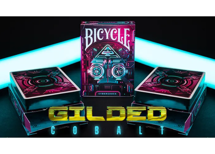 Gilded Cobalt Bicycle Cybershock Playing Cards