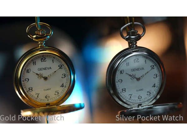 Infinity Pocket Watch V3 - Silver Case White Dial / STD Version (Gimmick and Online Instructions) by Bluether Magic