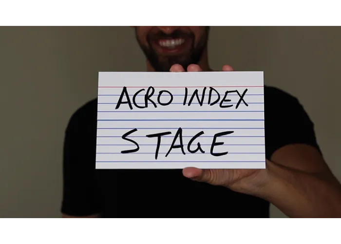 Acro Index Dry Erase Large 5"x8"(Gimmicks and Online Instructions) by Blake Vogt