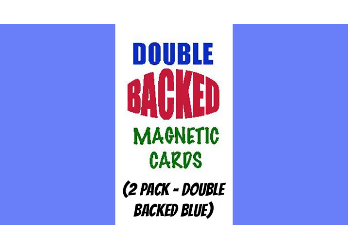 Magnetic Cards (2 pack/double back blue) by Chazpro Magic.