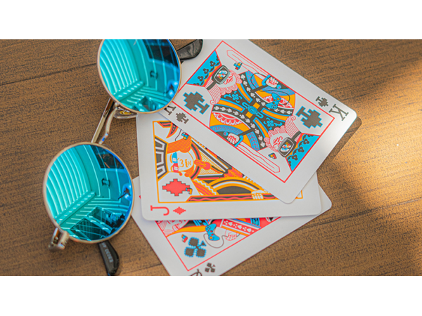 Game Over Red Playing Cards by Gemini