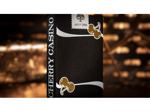 Limited Edition Cherry Casino (Monte Carlo Black and Gold) Numbered Seals Playing Cards by Pure Imagination Projects