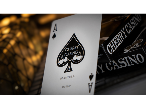 Limited Edition Cherry Casino (Monte Carlo Black and Gold) Numbered Seals Playing Cards by Pure Imagination Projects