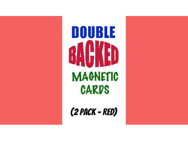 Magnetic Cards (2 pack/Red) by Chazpro Magic.