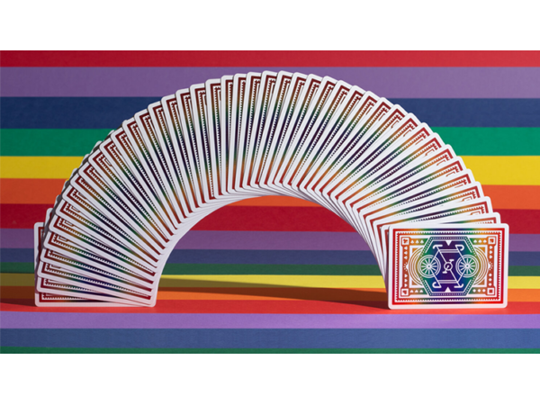 DKNG Rainbow Wheels (Orange) Playing Cards by Art of Play