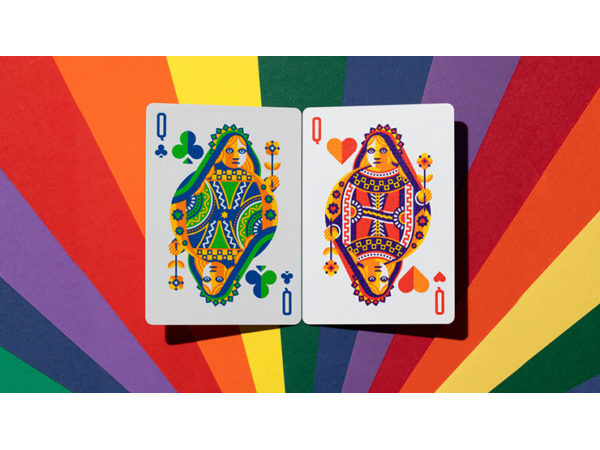 DKNG Rainbow Wheels (Orange) Playing Cards by Art of Play