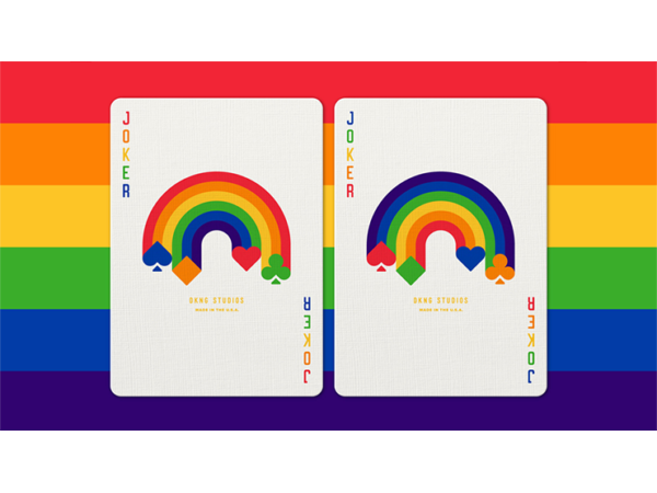 DKNG Rainbow Wheels (Orange) Playing Cards by Art of Play
