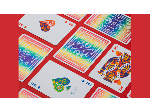 DKNG Rainbow Wheels (Orange) Playing Cards by Art of Play