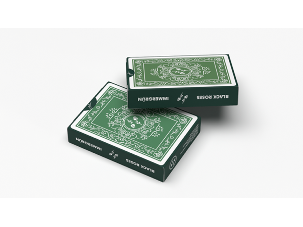 BLACK ROSES IMMERGRÜN Playing Cards