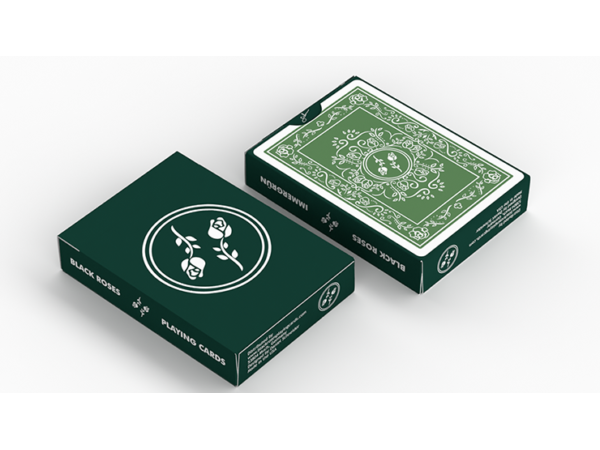 BLACK ROSES IMMERGRÜN Playing Cards