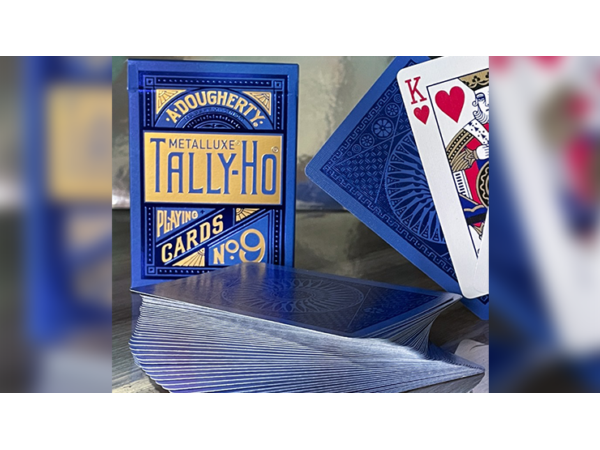 Tally Ho Blue (Circle) MetalLuxe Playing Cards by US Playing Cards