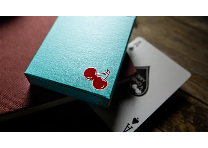 Cherry Casino House Deck (Tropicana Teal) Playing Cards by Pure Imagination Projects
