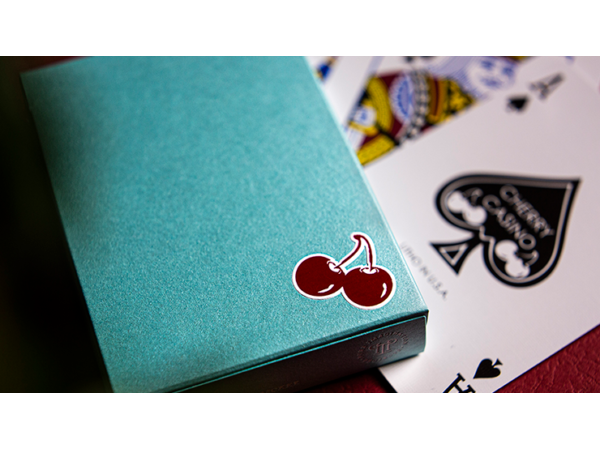 Cherry Casino House Deck (Tropicana Teal) Playing Cards by Pure Imagination Projects