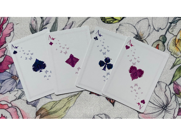 Gilded Bicycle Butterfly (Violet) Playing Cards