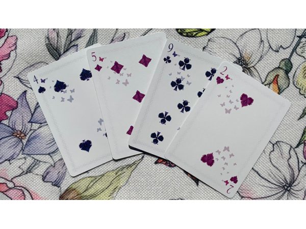 Gilded Bicycle Butterfly (Violet) Playing Cards