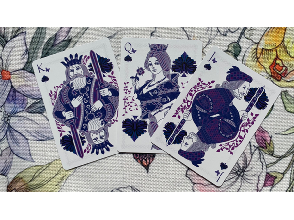 Gilded Bicycle Butterfly (Purple) Playing Cards