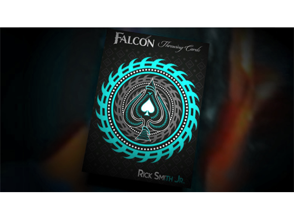 Aqua Falcon Throwing Cards by Rick Smith Jr. and De'vo