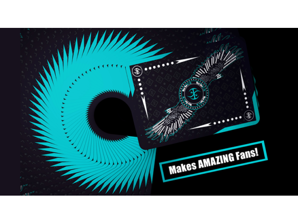 Aqua Falcon Throwing Cards by Rick Smith Jr. and De'vo